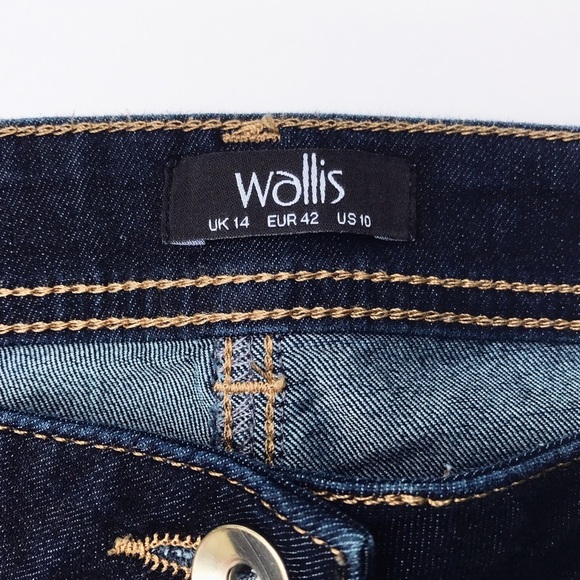 EUC Size 10 Wallis cropped skinny blue jeans - Picture 3 of 4